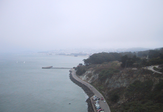 Vue de San Francisco depuis le pont