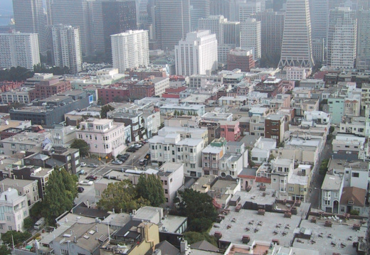 Financial district dans la brume