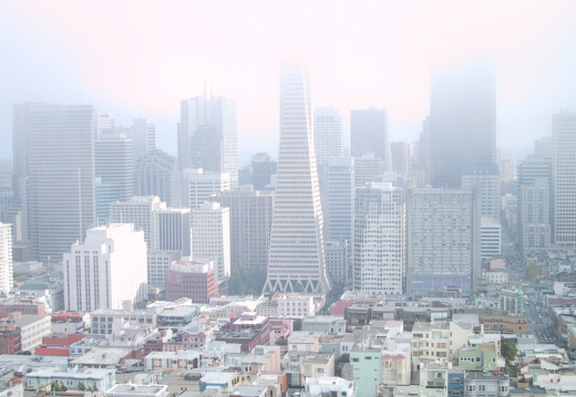 Financial district dans la brume