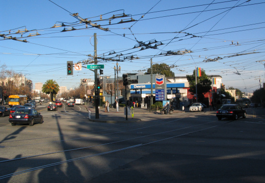 3159 - Intersection Castro / Market, avec les fils du tram