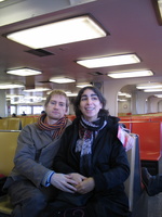 Eric et Amel, au chaud dans le ferry de Staten Island