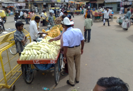 L'extérieur du marché