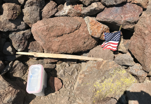 Sonora Peak top: 'murican flag and logbook