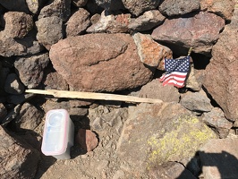 Sonora Peak top: 'murican flag and logbook