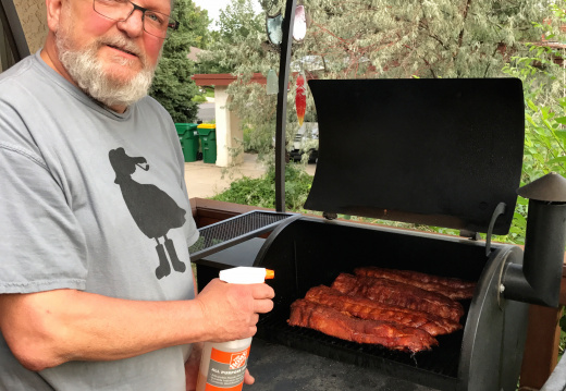 15 Pounds of Ribs in the Smoker