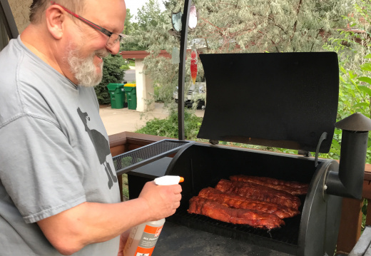 15 Pounds of Ribs in the Smoker