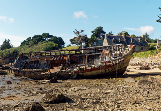 Bréhat - Épave - Plage de Nod Goven