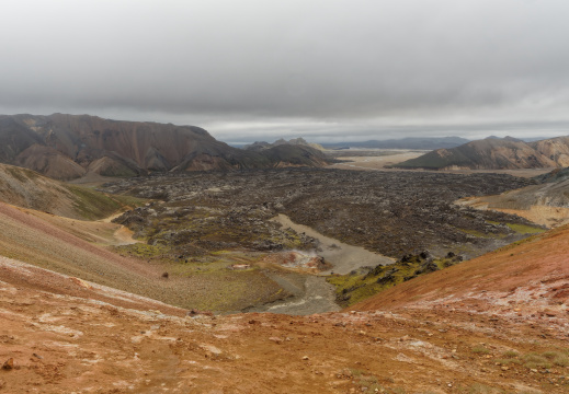 Descente du  Brennisteinsalda - Landmannalaugar