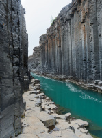 Stuðlagil basalt column canyon