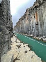 Stuðlagil basalt column canyon